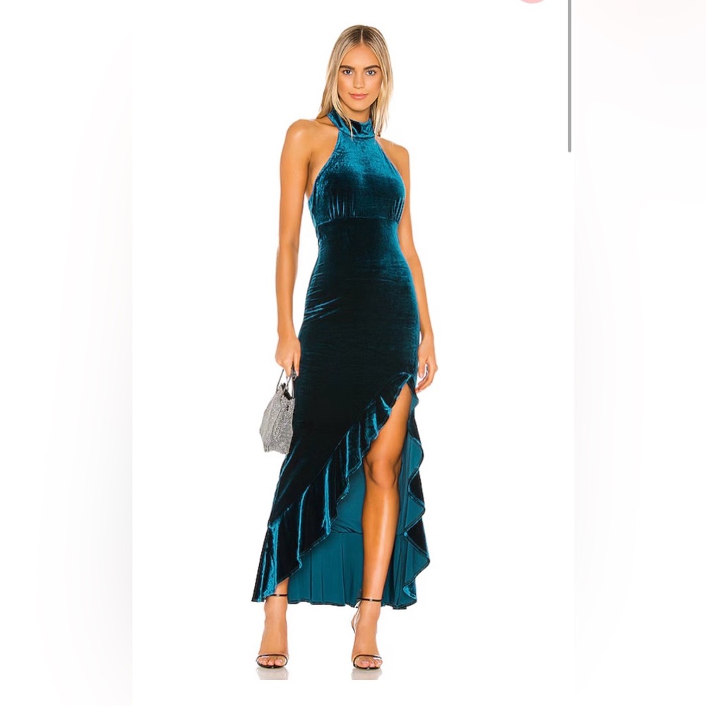 NWT Lovers and Friends Ayla Maxi Dress in Deep Teal